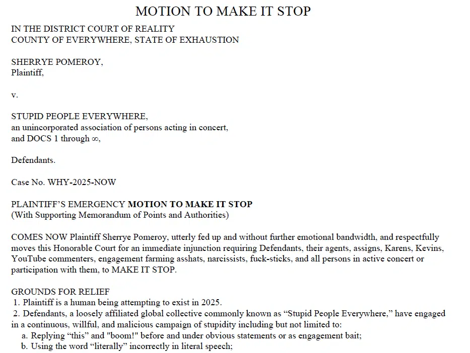 Motion to Make It Stop Preview
